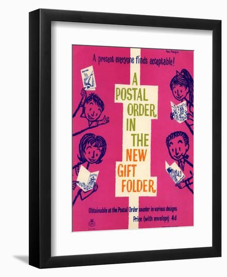 A Present Everyone Finds Acceptable! a Postal Order in the New Gift Folder-Robert Broomfield-Framed Art Print