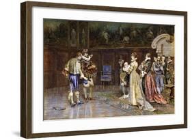 A Presentation of Henri IV of France at the Court of Marguerite Valois, 1887-Giuseppe Aureli-Framed Giclee Print