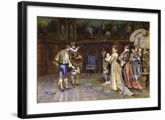 A Presentation of Henri IV of France at the Court of Marguerite Valois, 1887-Giuseppe Aureli-Framed Giclee Print