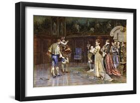 A Presentation of Henri IV of France at the Court of Marguerite Valois, 1887-Giuseppe Aureli-Framed Giclee Print