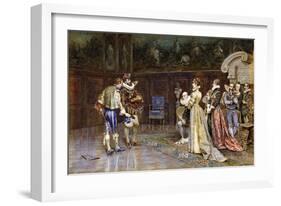 A Presentation of Henri IV of France at the Court of Marguerite Valois, 1887-Giuseppe Aureli-Framed Giclee Print