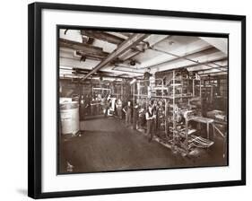 A Press Room at the McCall Publishing Co., New York, 1913-Byron Company-Framed Giclee Print