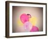 A Pretty Girl Hiding Behind a Bunch of Balloons-graphicphoto-Framed Photographic Print