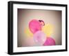 A Pretty Girl Hiding Behind a Bunch of Balloons-graphicphoto-Framed Photographic Print