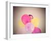 A Pretty Girl Hiding Behind a Bunch of Balloons-graphicphoto-Framed Photographic Print