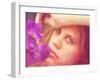 A Pretty Girl Posing for the Camera-graphicphoto-Framed Photographic Print