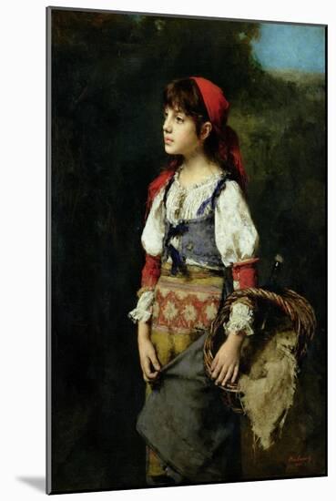 A Pretty Peasant Girl-Alexei Alexevich Harlamoff-Mounted Giclee Print