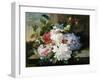 A Pretty Still Life of Roses, Rhododendron, and Passionflowers-John Wainwright-Framed Giclee Print