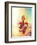 A Pretty Woman Sitting in a Swing-graphicphoto-Framed Photographic Print