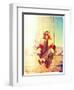 A Pretty Woman Sitting in a Swing-graphicphoto-Framed Photographic Print