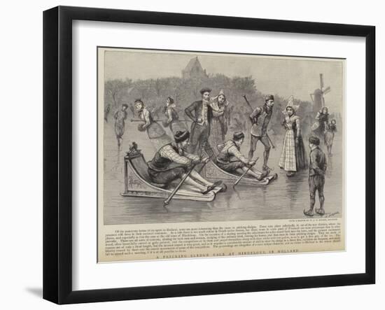 A Pricking-Sledge Race at Hindeloup, in Holland-null-Framed Giclee Print