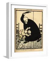 A Priest Beats a Boy-Félix Vallotton-Framed Giclee Print