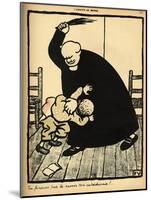 A Priest Beats a Boy-Félix Vallotton-Mounted Giclee Print