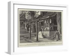 A Priest before a Fox Shrine, Japan-Charles Edwin Fripp-Framed Giclee Print