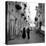 A Priest Chats to an Elderly Man in a Street, Naples, Italy 1957-null-Stretched Canvas