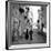 A Priest Chats to an Elderly Man in a Street, Naples, Italy 1957-null-Framed Photographic Print