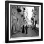 A Priest Chats to an Elderly Man in a Street, Naples, Italy 1957-null-Framed Photographic Print