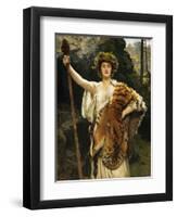 A Priestess of Bacchus-John Collier-Framed Giclee Print