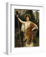 A Priestess of Bacchus-John Collier-Framed Giclee Print