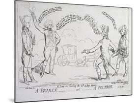 A Prince and a Poltron, Published by J. Aitken in 1789-null-Mounted Giclee Print
