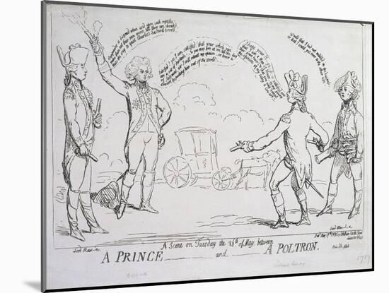 A Prince and a Poltron, Published by J. Aitken in 1789-null-Mounted Giclee Print