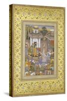 A Prince Giving Audience Mughal Late 16th Century-null-Stretched Canvas