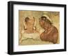 A Princess and Her Servant, Copy of a Fresco from the Ajanta Caves, India-null-Framed Giclee Print