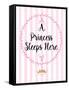 A Princess Sleeps Here-Bella Dos Santos-Framed Stretched Canvas