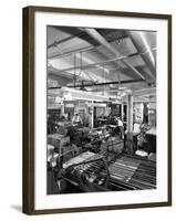 A Print Room in Operation, Mexborough, South Yorkshire, 1959-Michael Walters-Framed Photographic Print