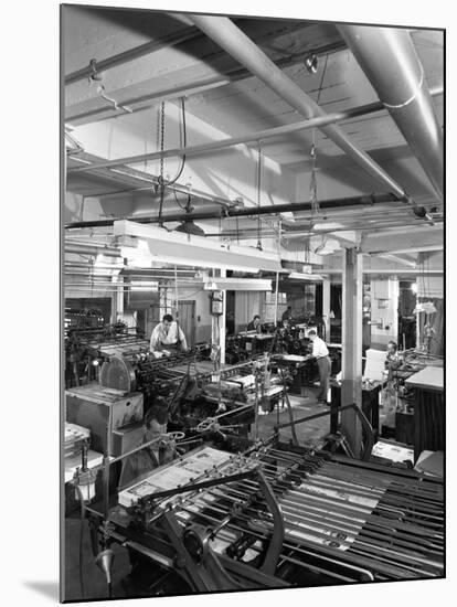 A Print Room in Operation, Mexborough, South Yorkshire, 1959-Michael Walters-Mounted Photographic Print