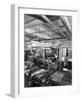 A Print Room in Operation, Mexborough, South Yorkshire, 1959-Michael Walters-Framed Photographic Print