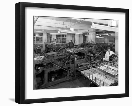 A Print Room, Mexborough, South Yorkshire, 1959-Michael Walters-Framed Photographic Print