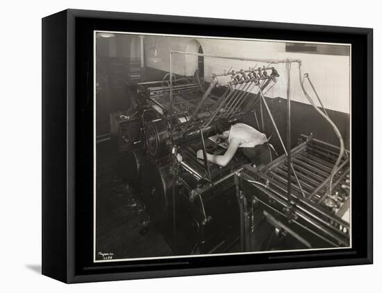 A Printing Press at Unz and Co., 24 Beaver Street, New York, 1932-Byron Company-Framed Stretched Canvas