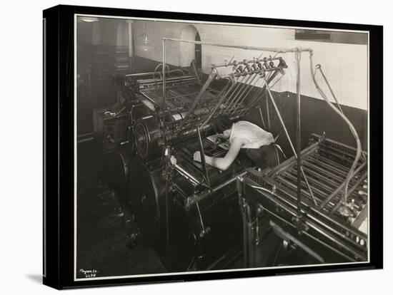 A Printing Press at Unz and Co., 24 Beaver Street, New York, 1932-Byron Company-Stretched Canvas