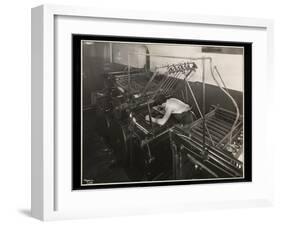 A Printing Press at Unz and Co., 24 Beaver Street, New York, 1932-Byron Company-Framed Giclee Print