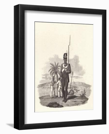 'A Private of the 5th West India Regiment', c1812 (1909)-Joseph Constantine Stadler-Framed Giclee Print