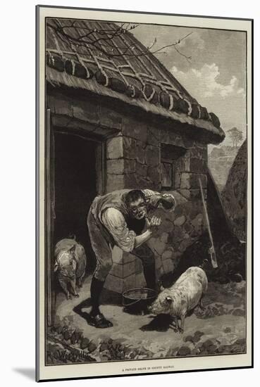 A Private Shave in County Galway-Richard Caton Woodville II-Mounted Giclee Print