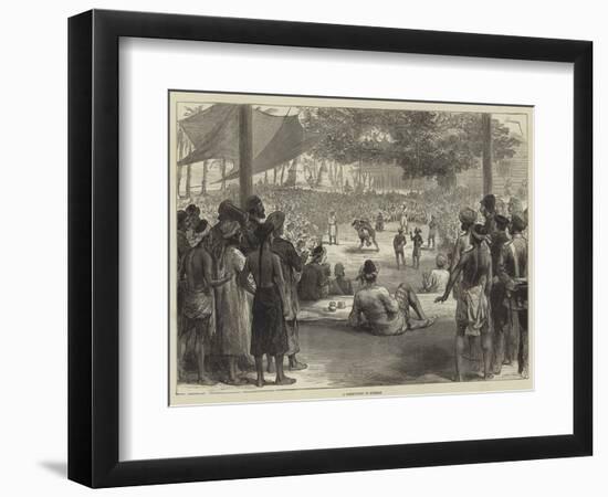 A Prize-Fight in Burmah-null-Framed Premium Giclee Print