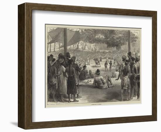 A Prize-Fight in Burmah-null-Framed Giclee Print