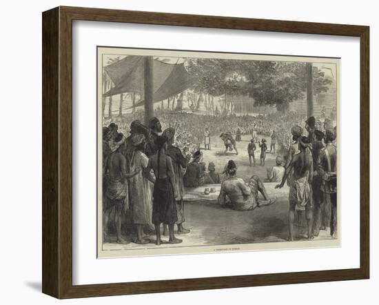 A Prize-Fight in Burmah-null-Framed Giclee Print