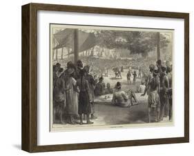 A Prize-Fight in Burmah-null-Framed Giclee Print