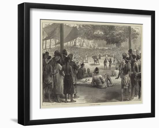 A Prize-Fight in Burmah-null-Framed Giclee Print