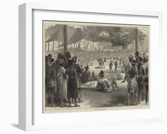 A Prize-Fight in Burmah-null-Framed Giclee Print