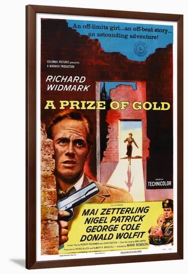 A Prize of Gold, Richard Widmark, 1955-null-Framed Art Print