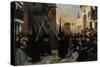 A Procession Along Calle Génova-Alfred Dehodencq-Stretched Canvas