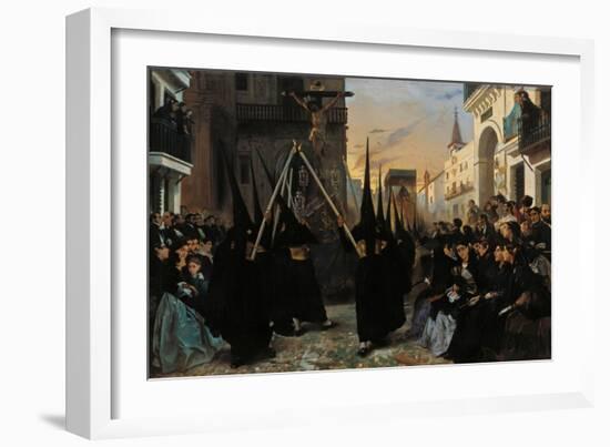 A Procession Along Calle Génova-Alfred Dehodencq-Framed Giclee Print