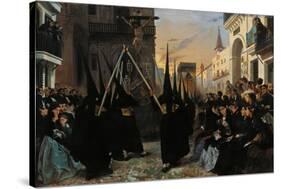 A Procession Along Calle Génova-Alfred Dehodencq-Stretched Canvas