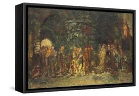 A Procession, C.1880-Adolphe Joseph Thomas Monticelli-Framed Stretched Canvas