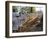 A Procession of Buddhist Nuns Make Their Way Through the Temples of Angkor, Cambodia, Indochina-Andrew Mcconnell-Framed Photographic Print