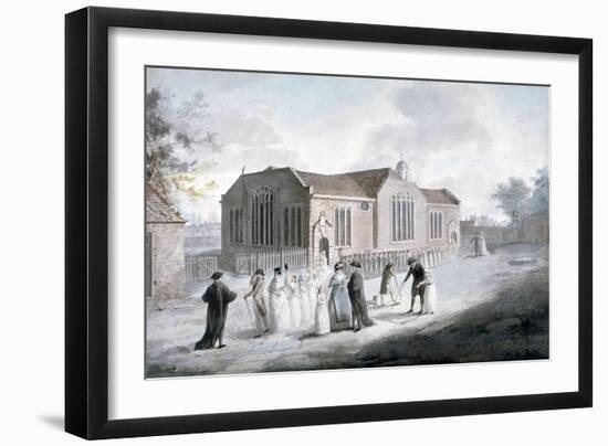 A Procession of Schoolchildren Entering Broadway Chapel, Westminster, London, 1797-Daniel Orme-Framed Giclee Print